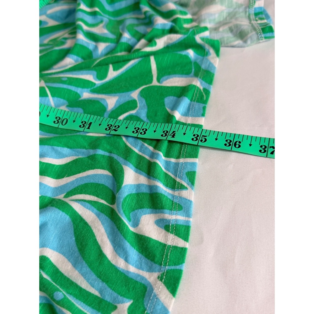 Lilly Pulitzer Wrap Dress Sz‎ M Tropical Abstract Vacation Stretchy Jersey - Picture 6 of 8